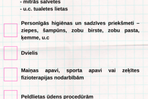 Ko ņemt līdzi uz rehabilitāciju Gaiļezerā.